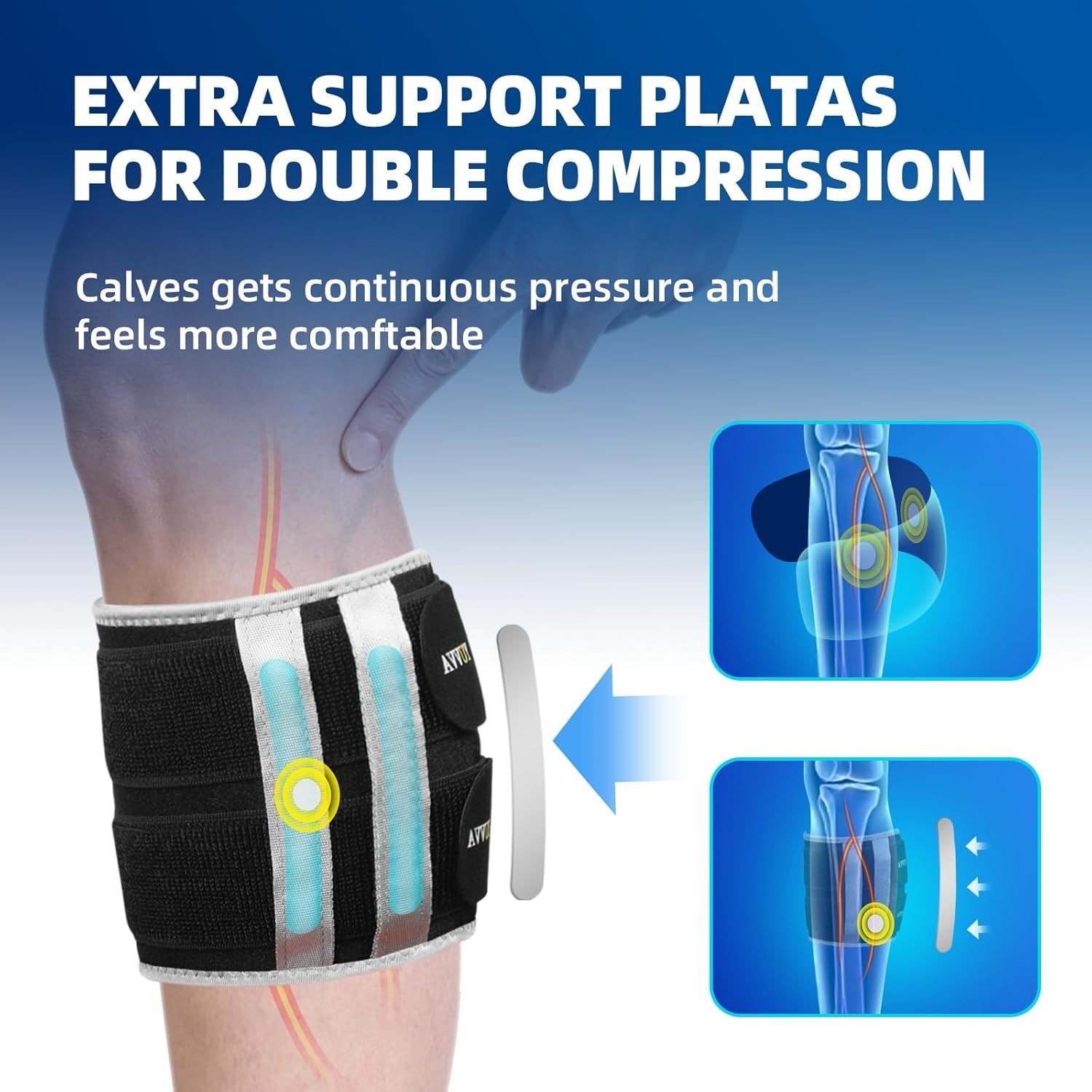 Sciatica Pain Relief Devices Brace, Nerve Leg Brace Calf Compression Support