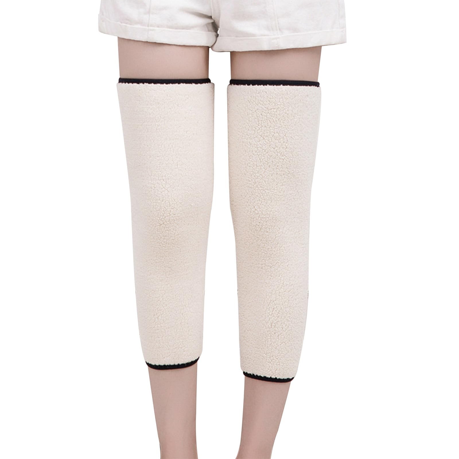 Winter Thermal Cashmere Wool Knee Warmers Pads For Skiing Arthritis Support