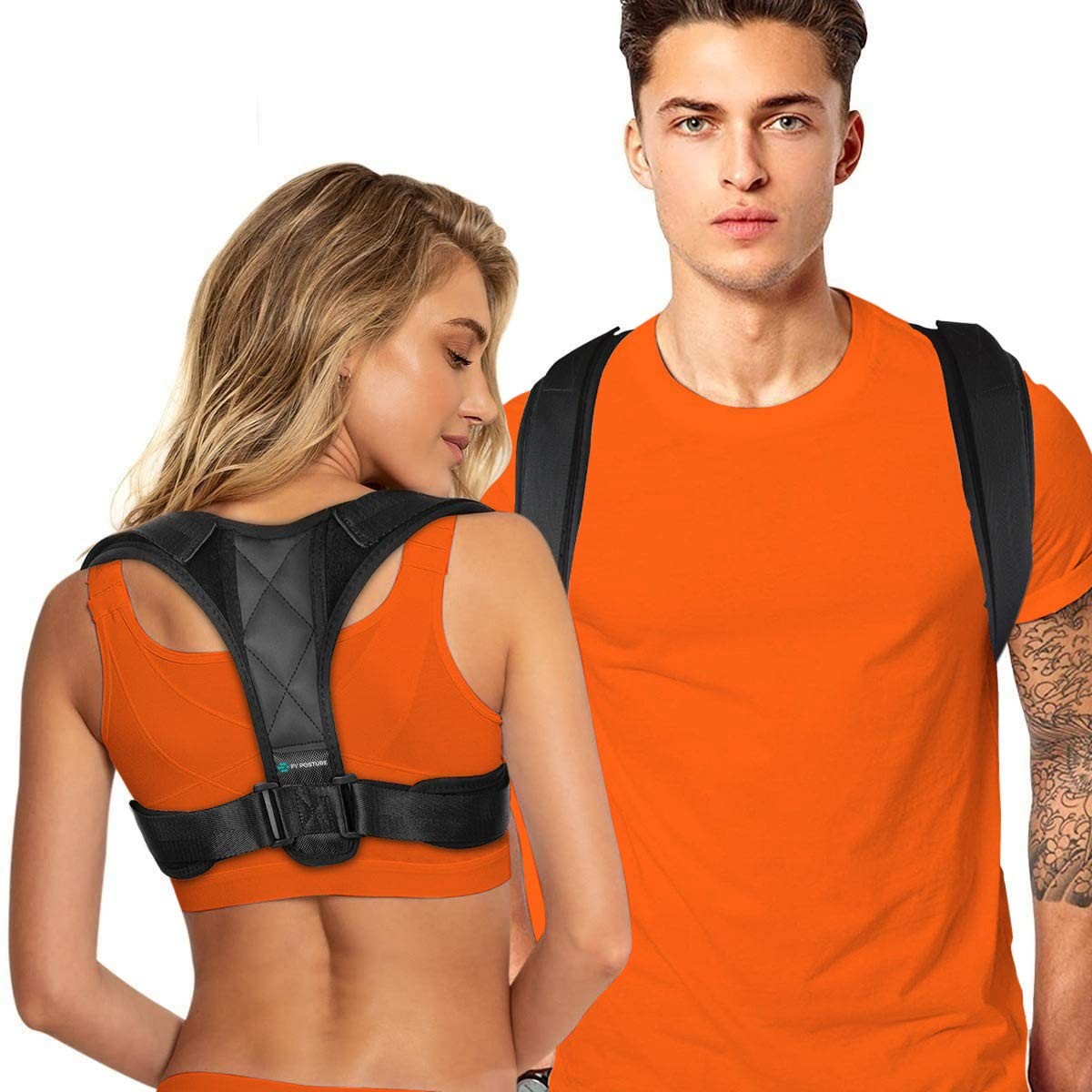 FY Posture, Posture Corrector for Men and Women 25-50 Inch (Pack of 1), black