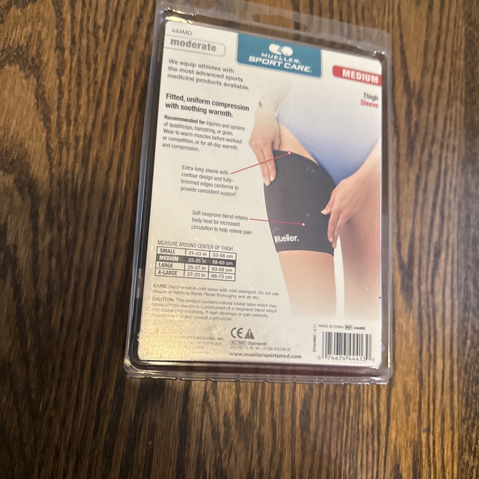 Mueller Thigh Sleeve-Moderate Support-Soothing Warmth-Medium-New