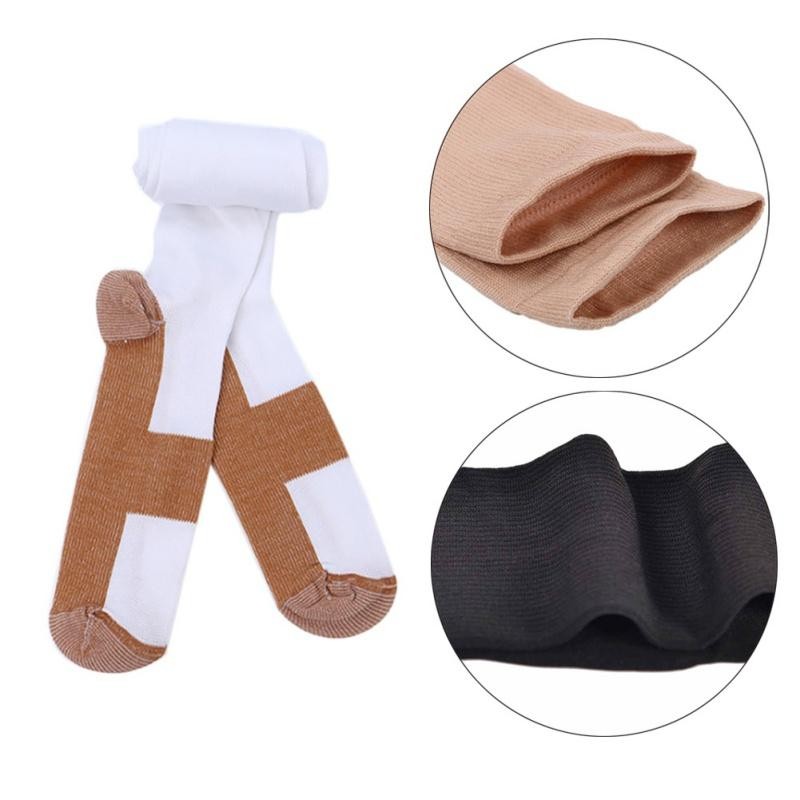 3 Pairs Copper Compression Socks 15-20mmHg Knee High Support Men Women Relief