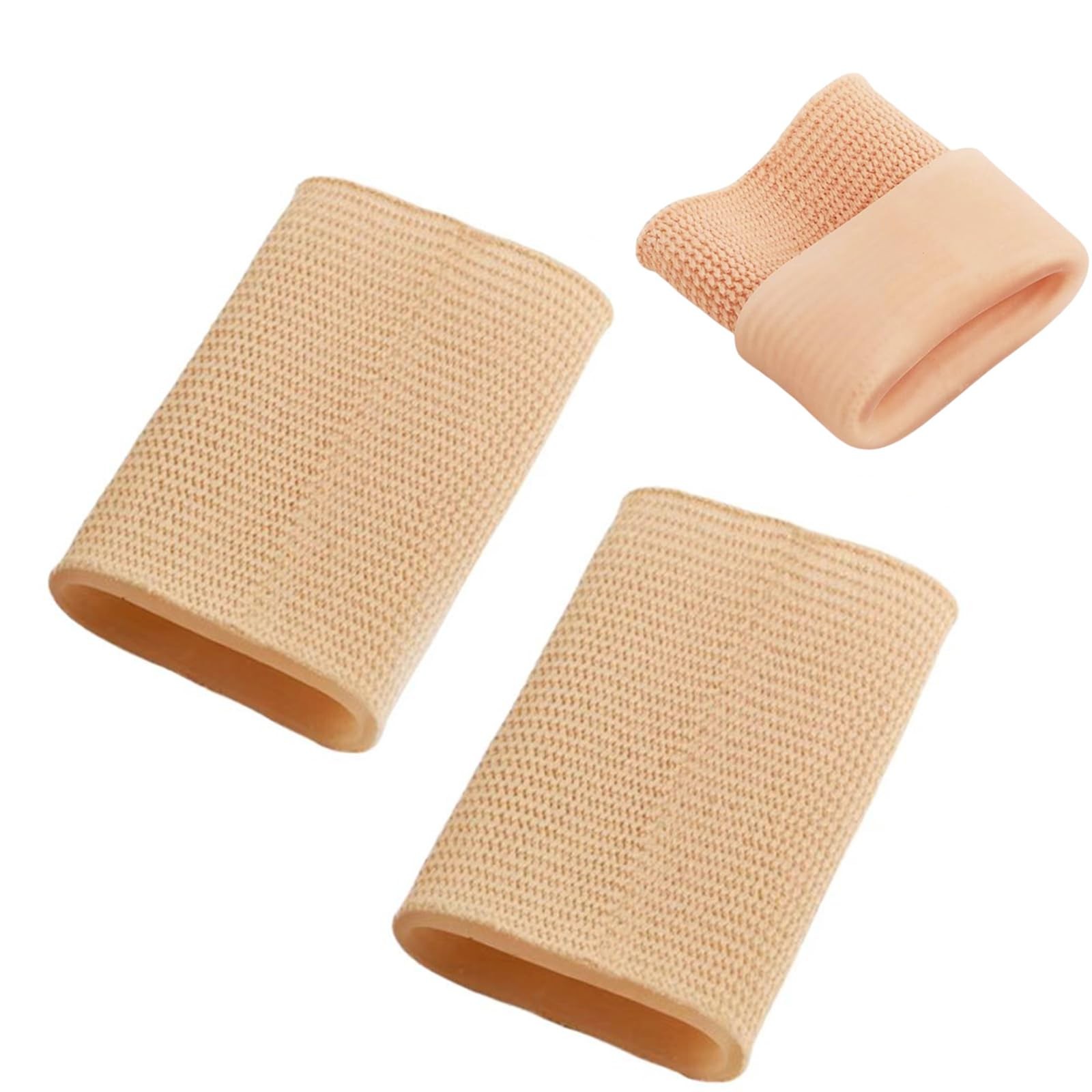 Ankle Gel Sleeves Cushion Support Ice Skating Hockey Hiking Nude 1 Pair
