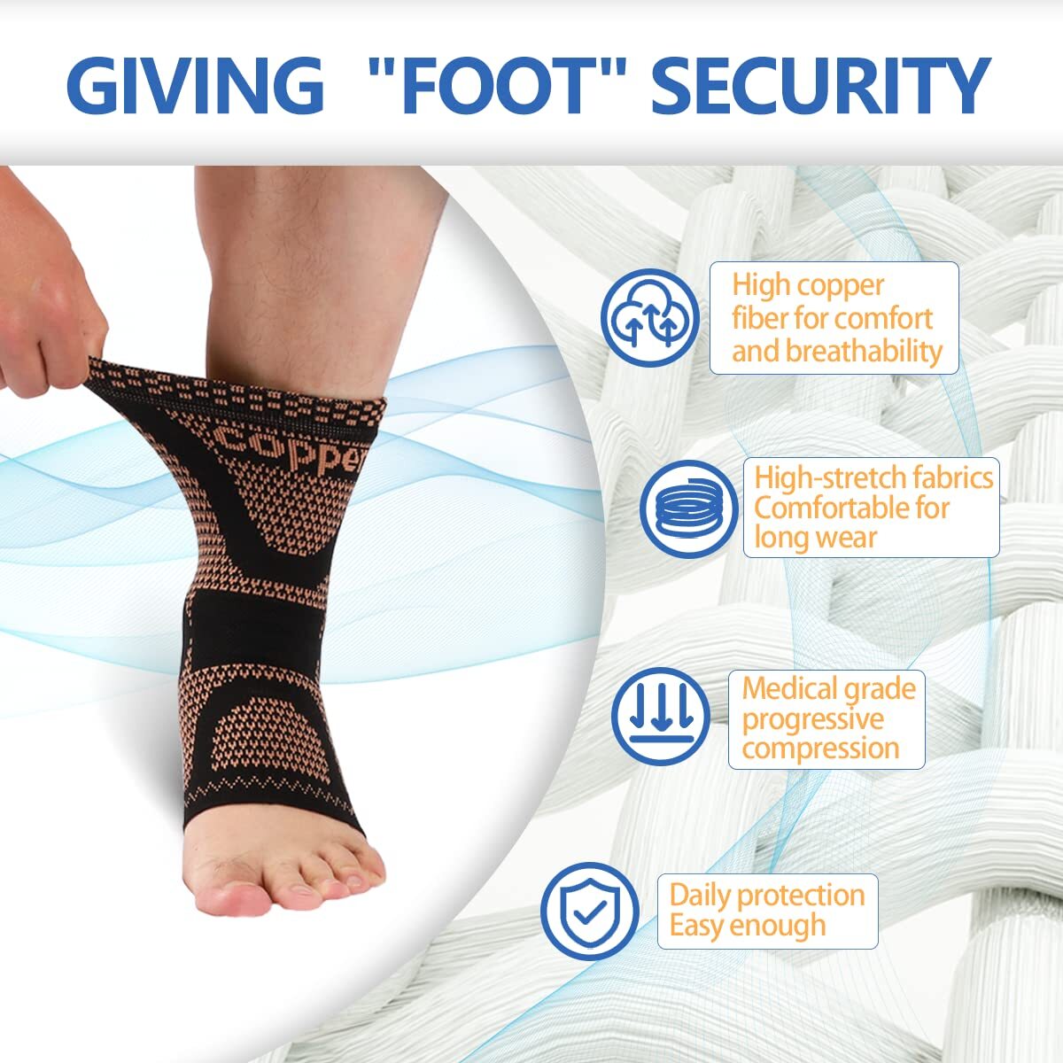 Ankle Compression Socks Compression Arch Foot Sleeves Ankle Support Open-Toe Gym