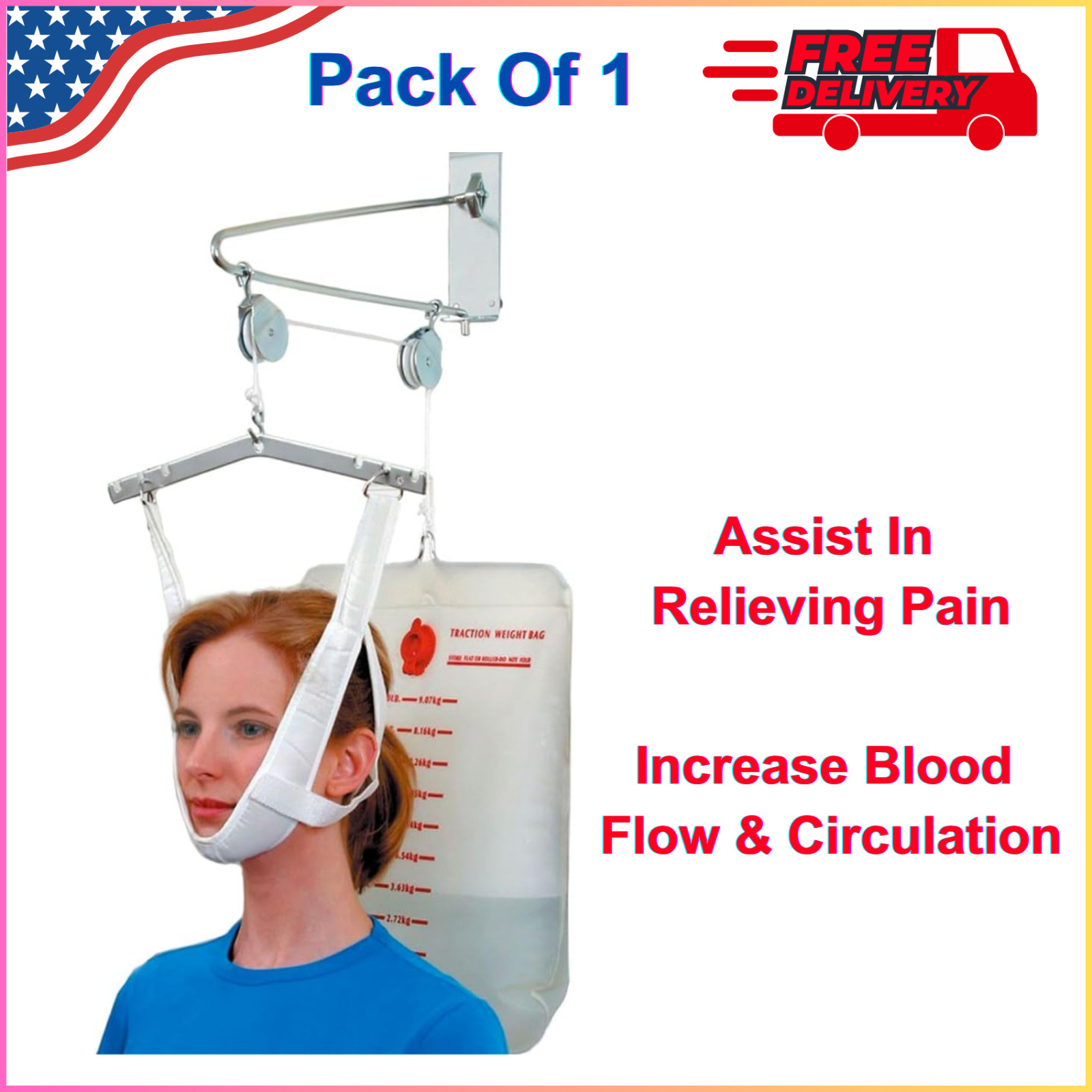 DMI Over The Door Posture Corrector & Cervical Neck Traction Device For Physical