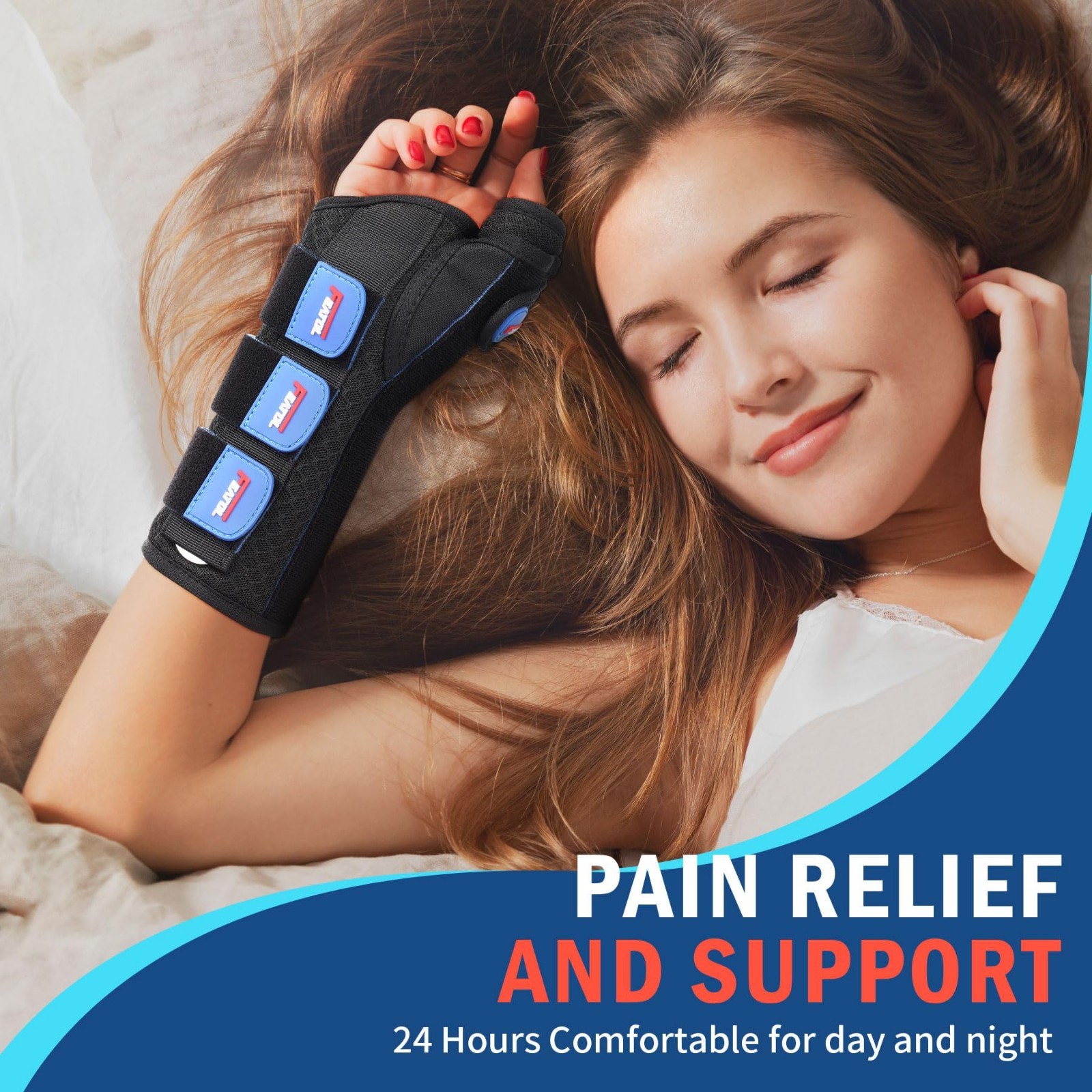 2 Pack Adjustable Wrist Brace with Thumb Support for Left & Right Hand, L/XL