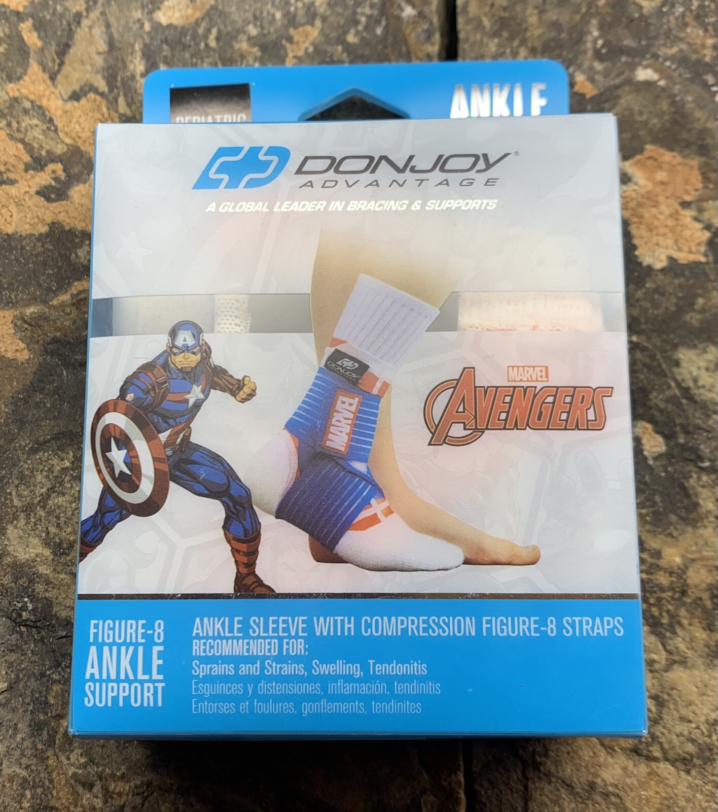 Donjoy Marvel Captain America Youth Ankle Support. Figure 8. New.
