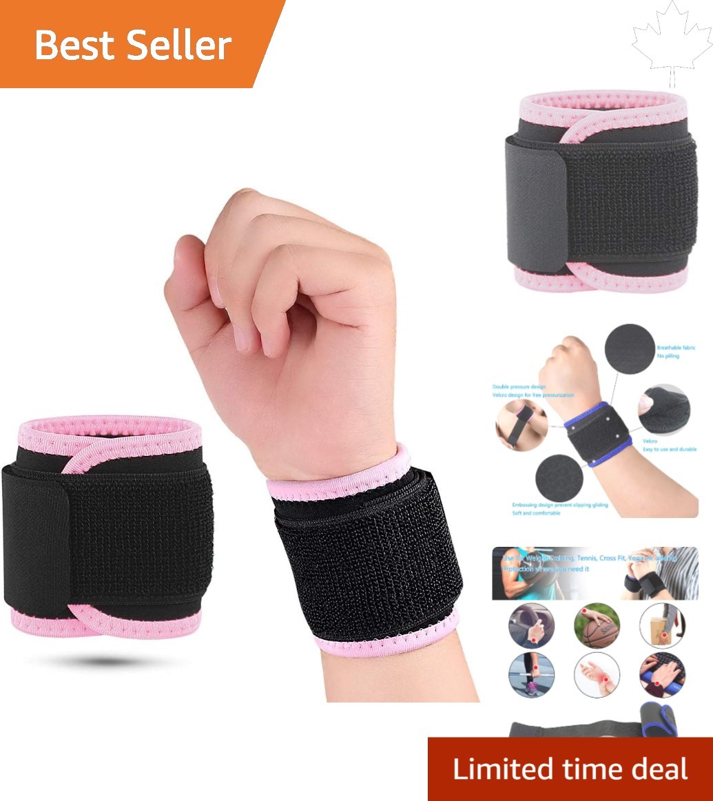 Fashionable Adjustable Pink Wrist Brace for Sports & Daily Support (1 PCS)