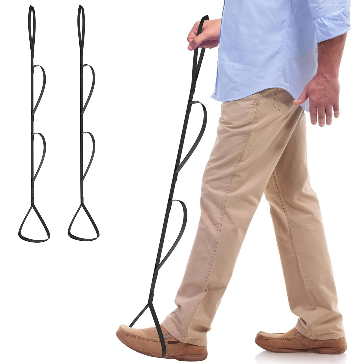 47” Leg Lifter Strap – Foldable Extra Long Strap with Loops for Hip or Knee Repl