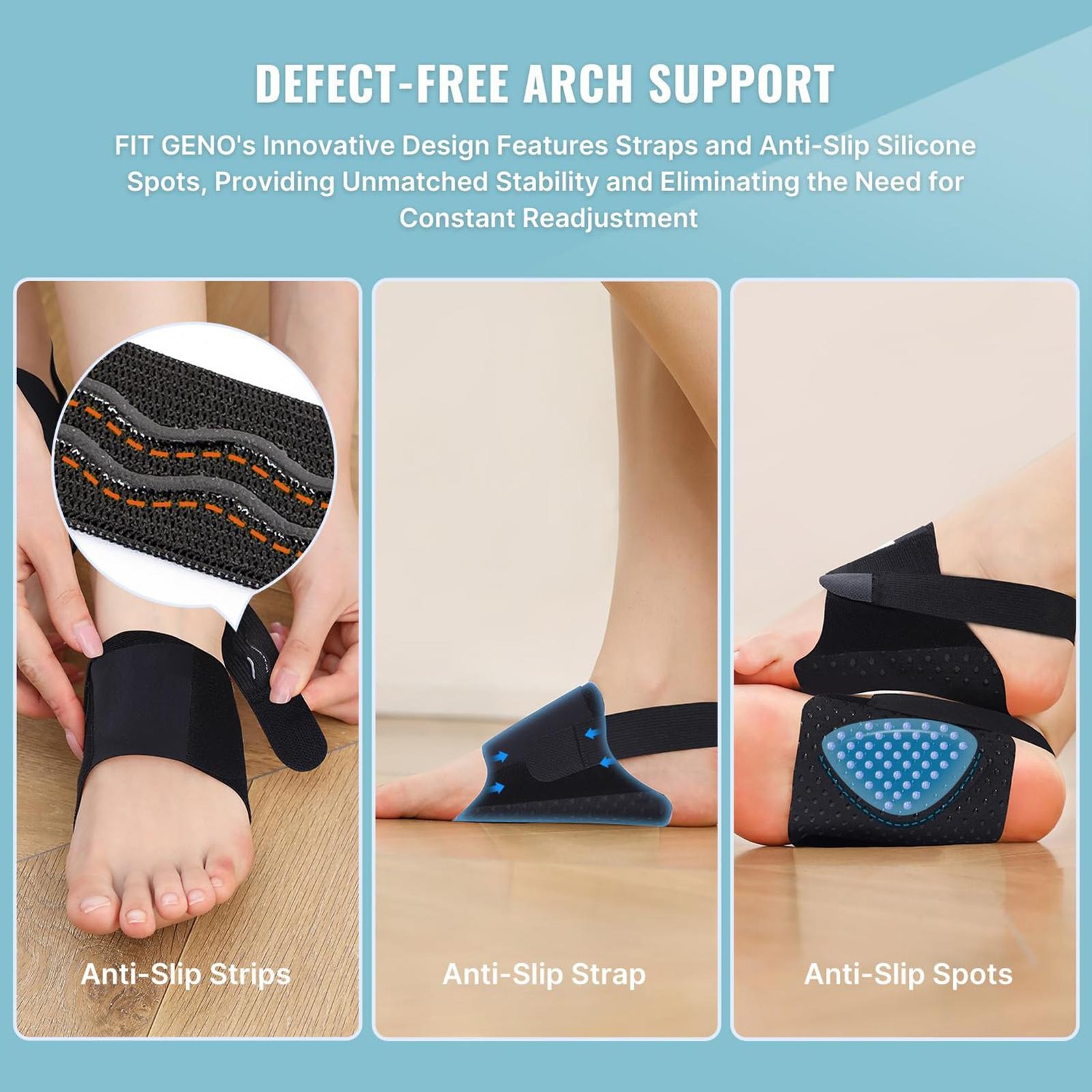 1 Pair Arch Support Inserts Footwear Arch Cushions Flat Feet Relief Support NEW