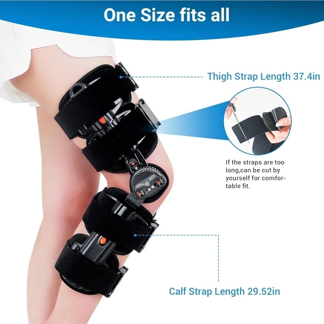Hinged ROM Knee Brace,Unloader Knee Brace,Knee Immobilizer Brace,ACL, MCL and…
