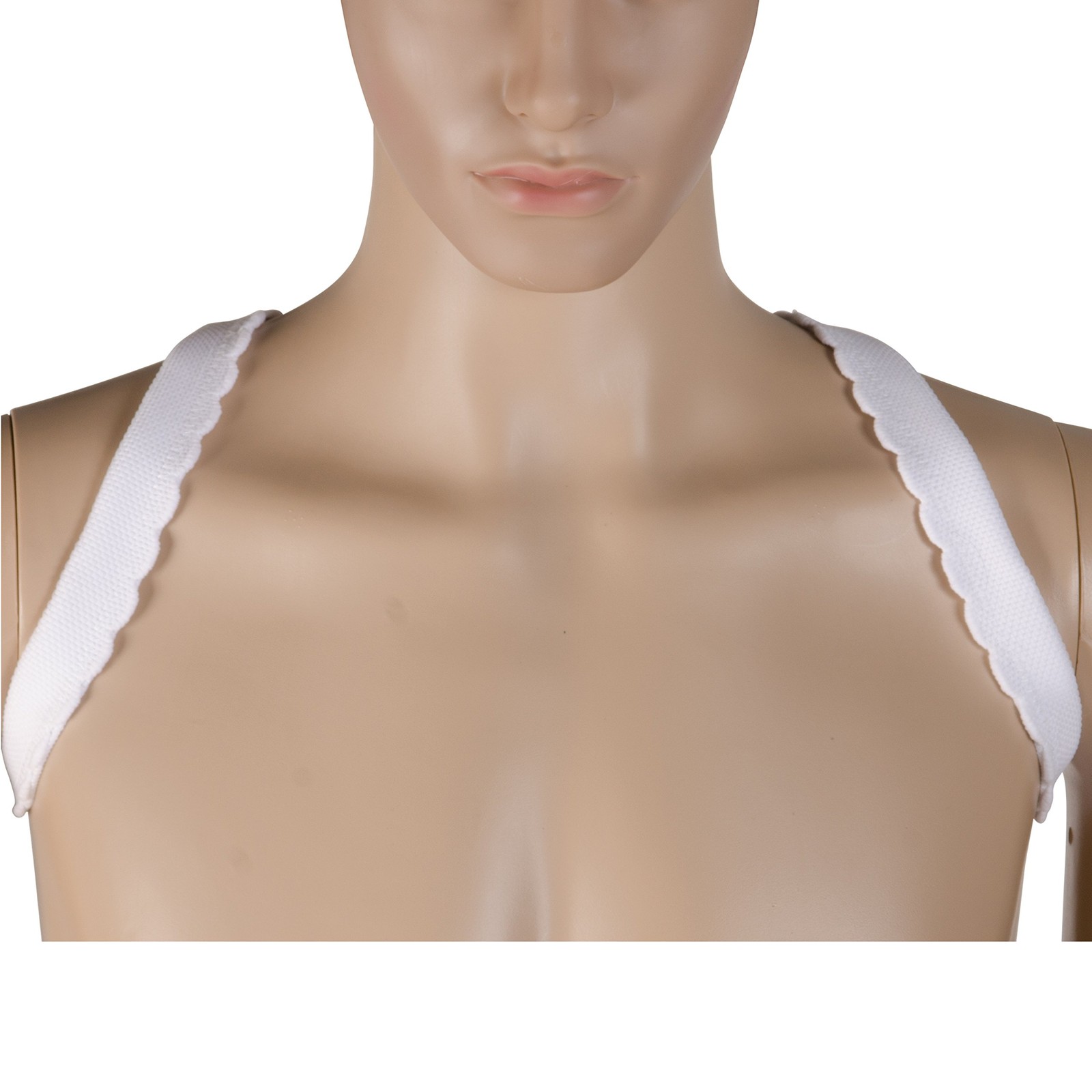 DMI Adjustable Upper Back Shoulder Support Brace Posture One Size, White