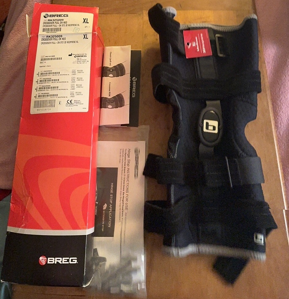 BREG CROSSOVER PULL ON TRITECH KNEE/ LEG BRACE RK325009 BLACK NEOPRENE XL