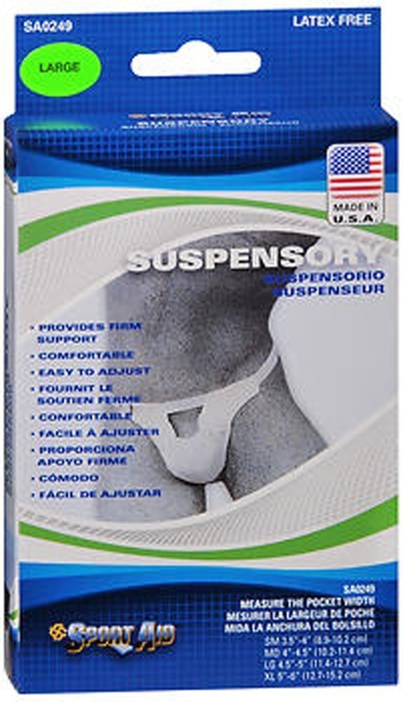 Sport Aid SA0249 Adjustable Suspensory Elastic Waist Band Large Latex Free 1ct