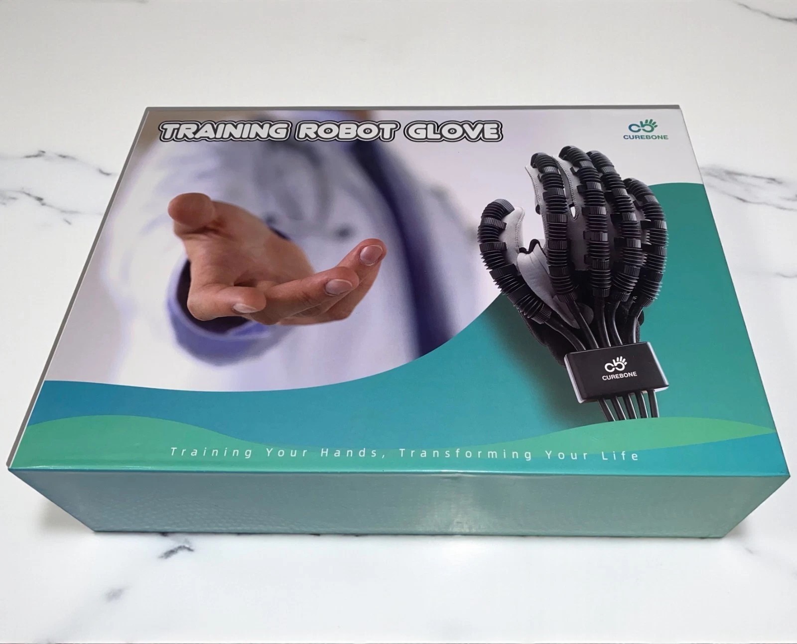 Curebone Training Robot Glove Right Small Stroke Recovery Therapy Finger Rehab.