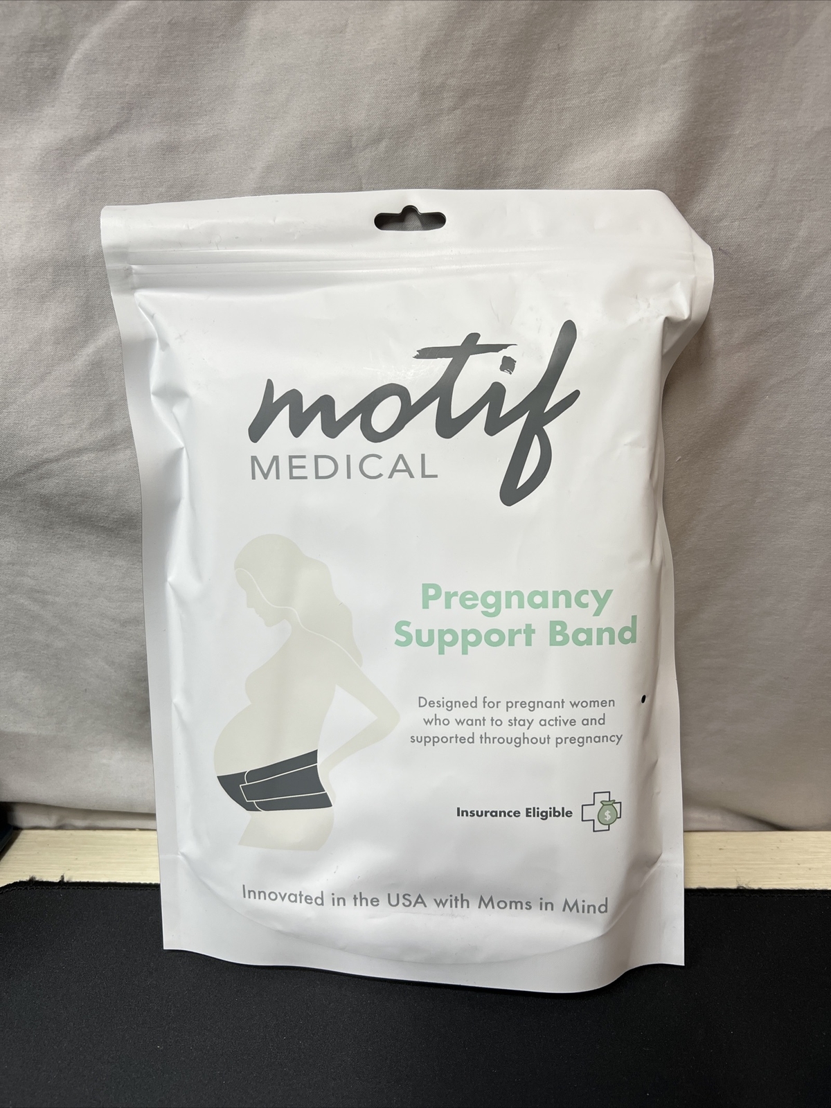 NEW Motif Medical Maternity Pregnancy Support Band – Size Large – White