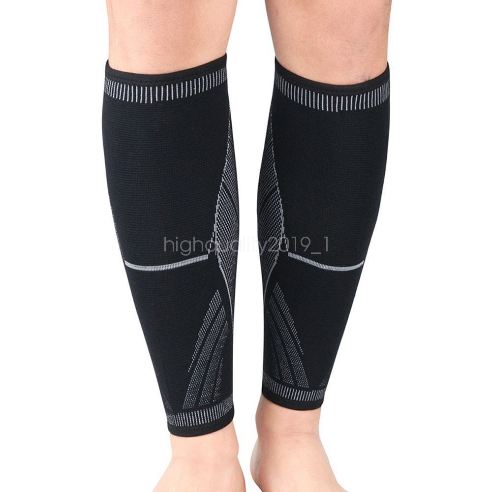 Calf Running Compression Sleeve Leg Sock Shin Splint Support Brace Guard Sports