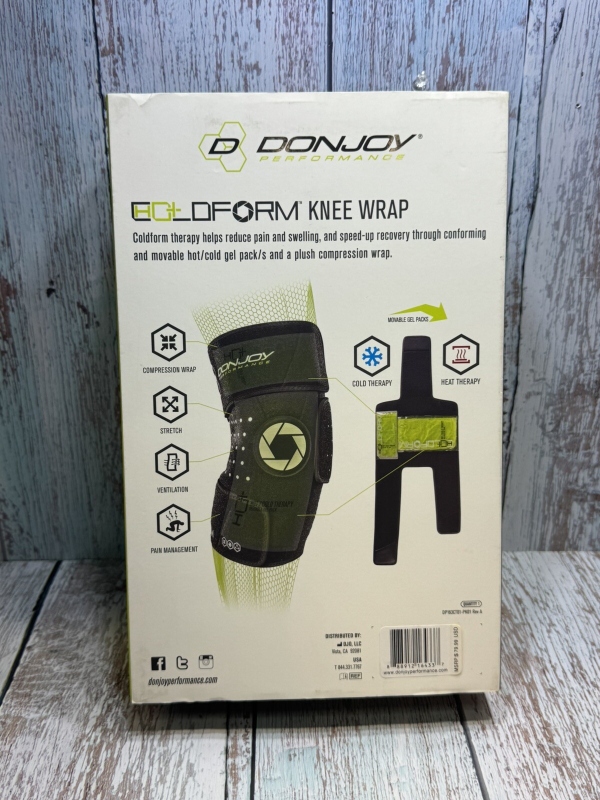 COLDFORM Hot/Cold Therapy: Knee Compression Wrap, Large/X-Large