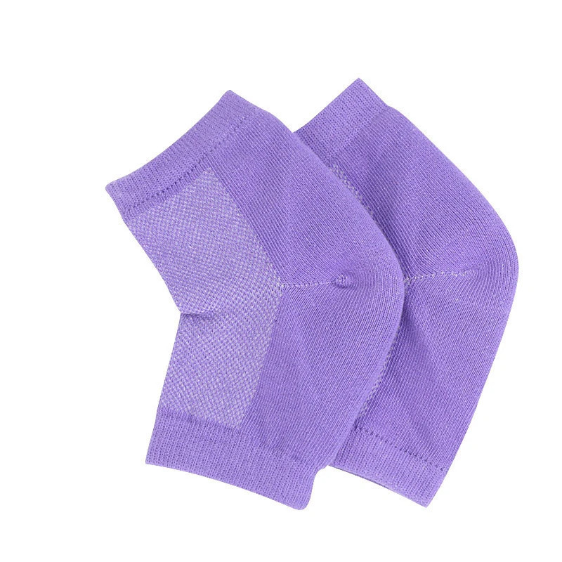 1 Pair Colorful Silicone Moisturizing Gel Heel Socks Feet Skin Care Cracked Dry