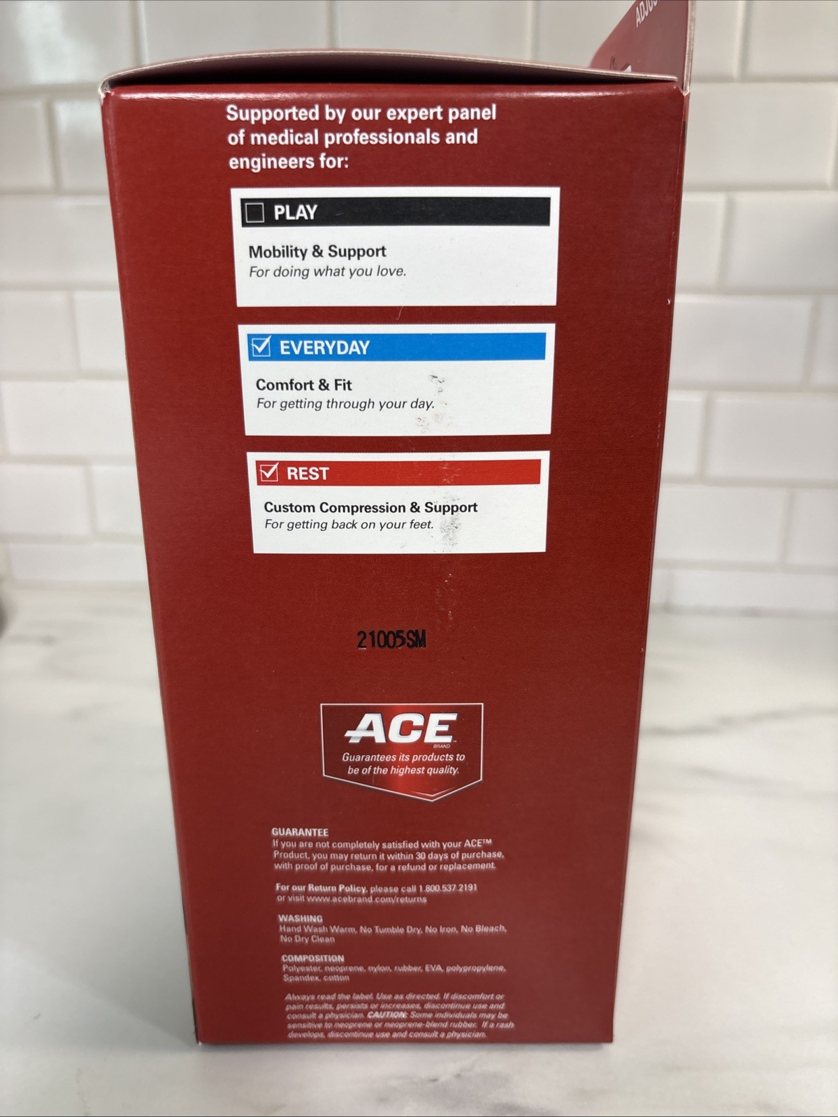 ACE Deluxe Back Stabilizer With Lumbar Support Adjustable NEW