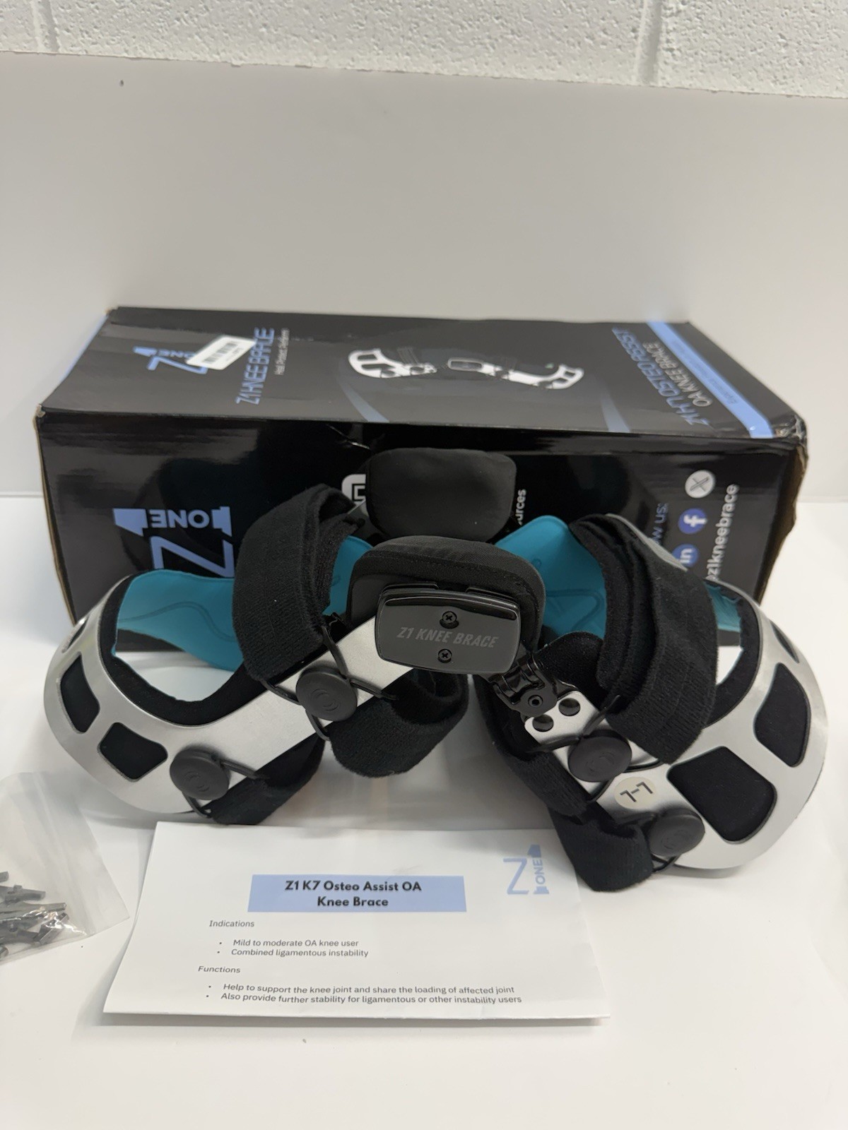 Z1 K7 Osteo Assist Double Upright OA Unloader Knee Brace for Mild to Left Large
