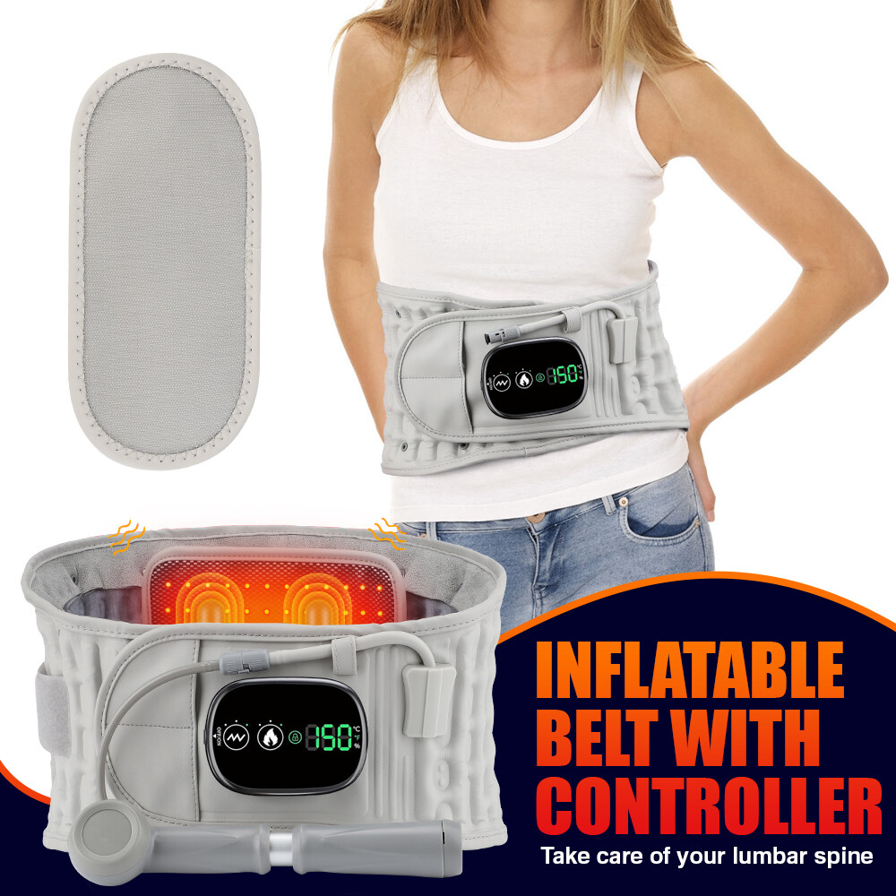 Heating Inflatable Decompression Belt Lumbar Support for Lower Back Pain Relief