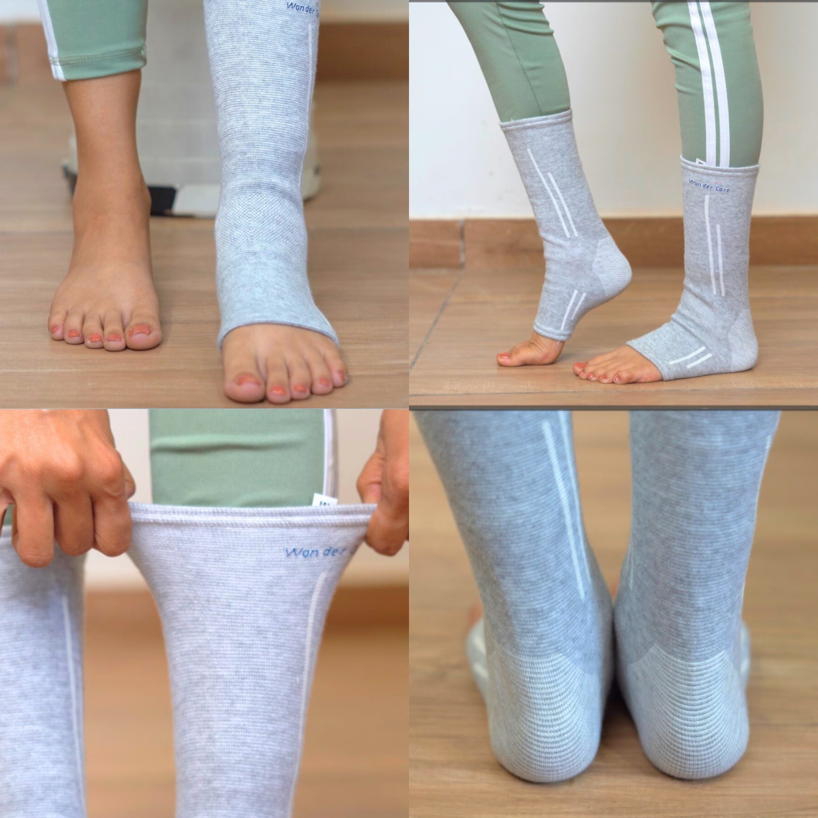 Pair 1 BAMBOO COMPRESSION ANKLE SUPPORT BRACE GUARD ARTHRITIS PAIN SPORTS