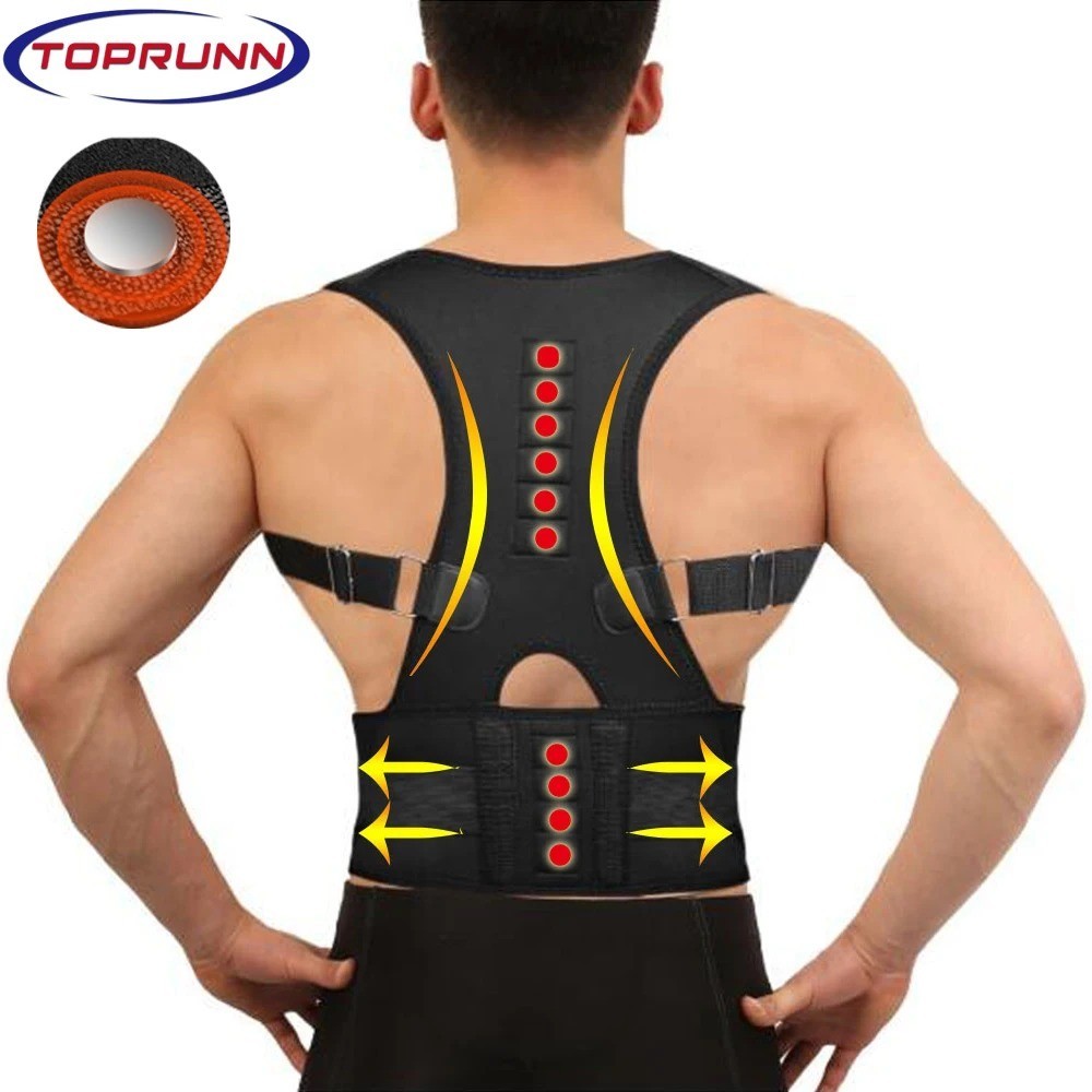 Posture Corrector Support Magnetic Back Shoulder Brace Belt Band For Men Women