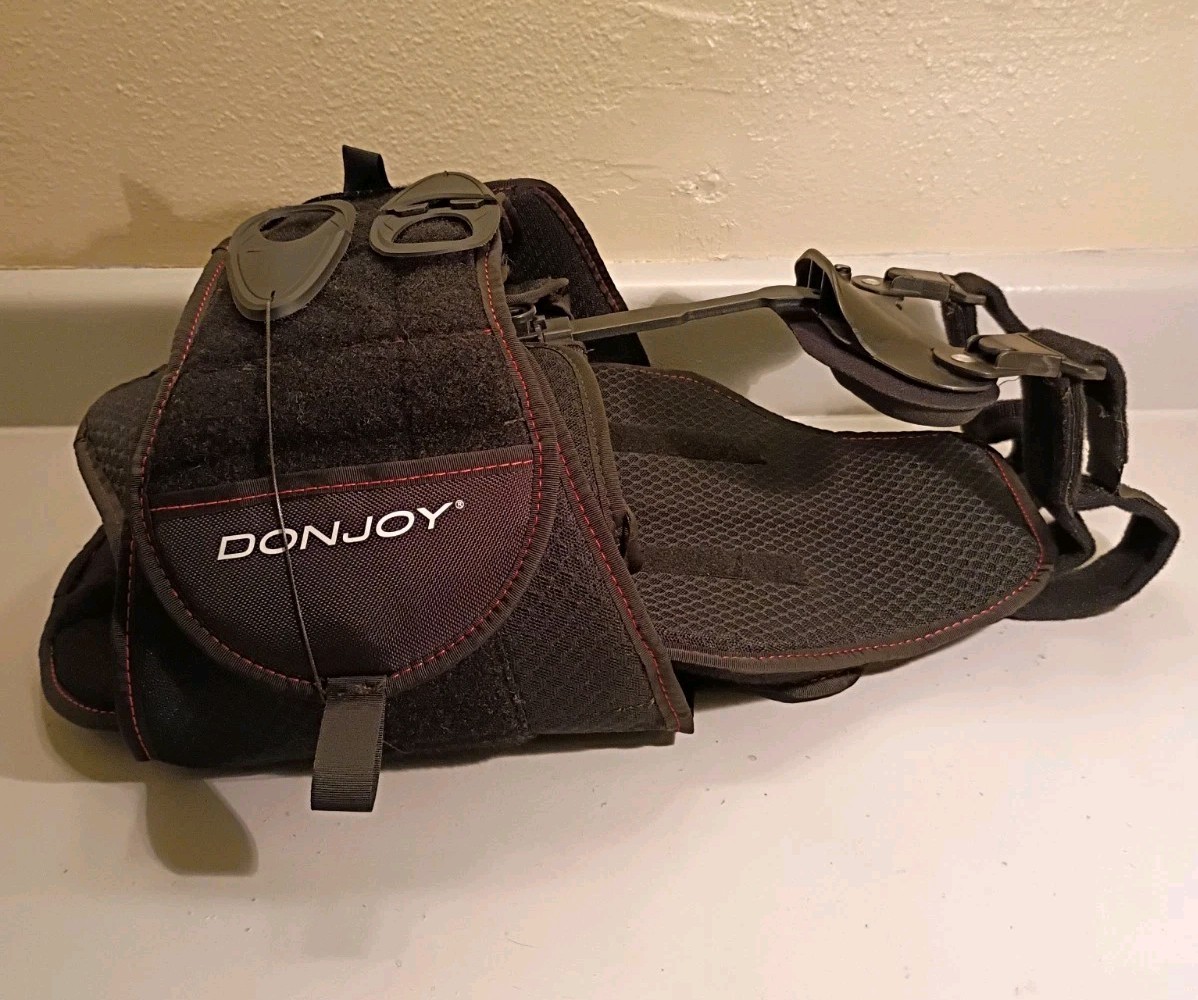 DONJOY BACK BRACE ISO FORM TLSO 13-5893-4 LUMBAR SPINE SUPPORT S/M W/ STRAPS.