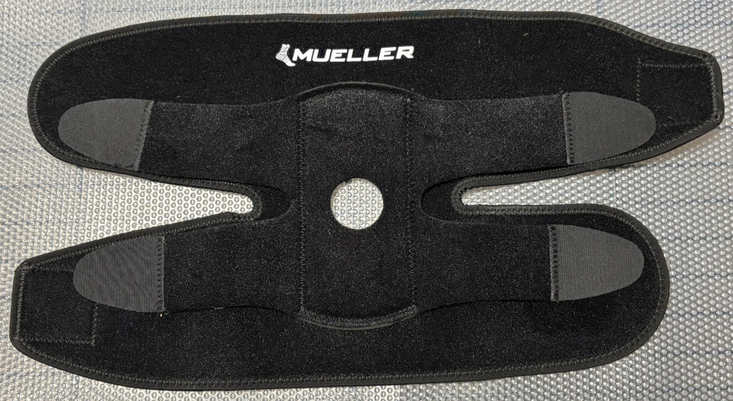 Mueller Knee Support Adjustable Black Compression Brace One Size Fits Most OSFM