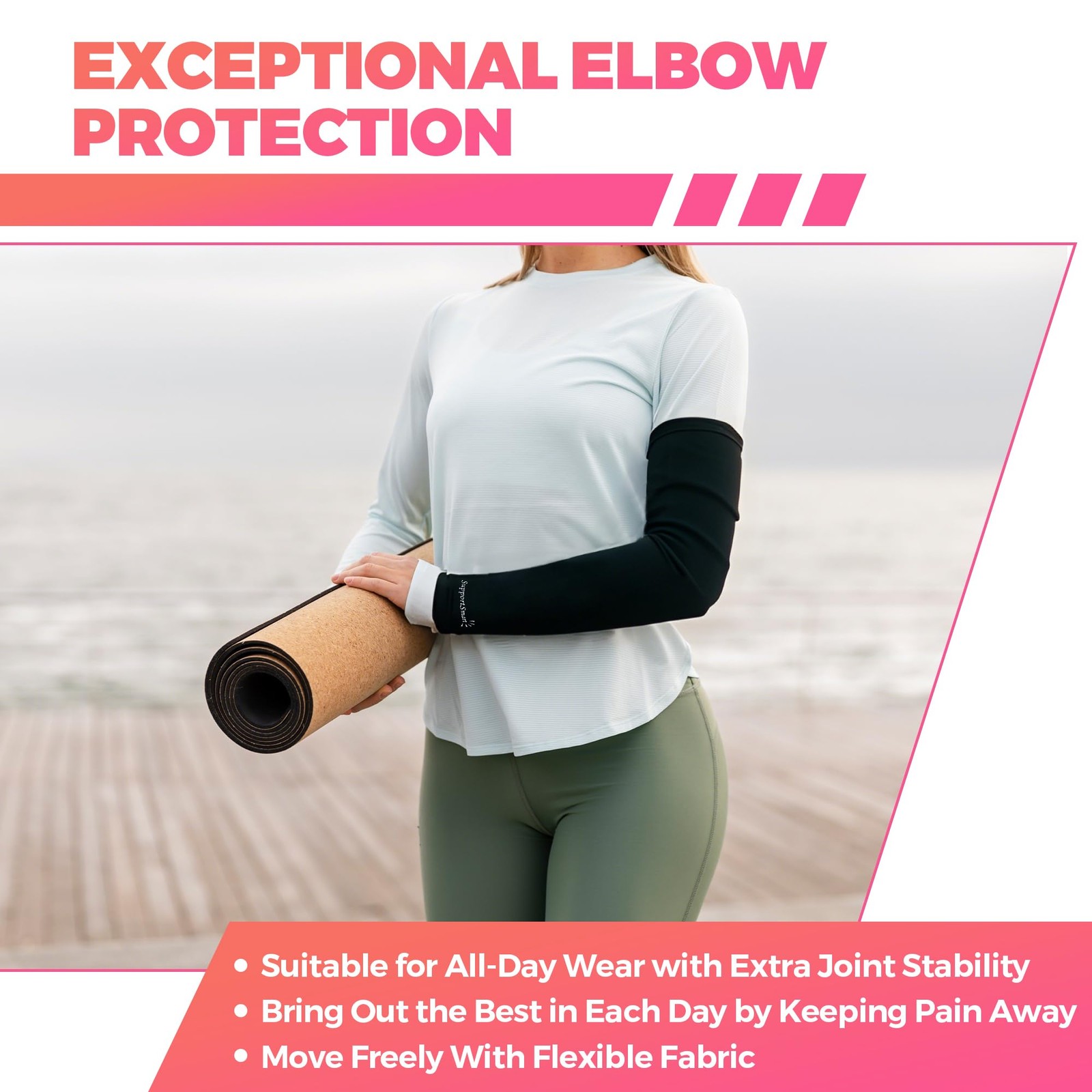 Arm Copper Compression Sleeve -Copper-Infused Full Arm Sleeve – Compact Lengt…
