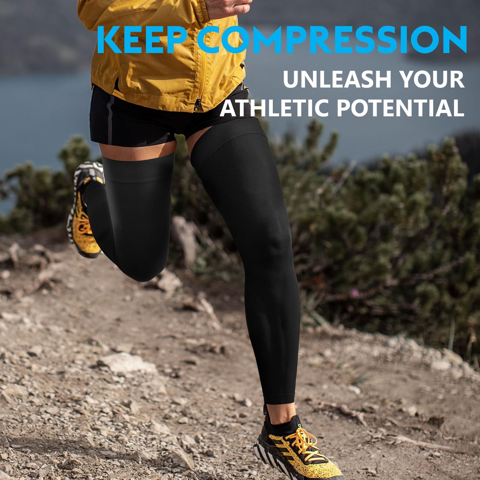 KEKING Full Leg Compression Sleeves, 20-30mmHg Graduated, Unisex, Running | T…