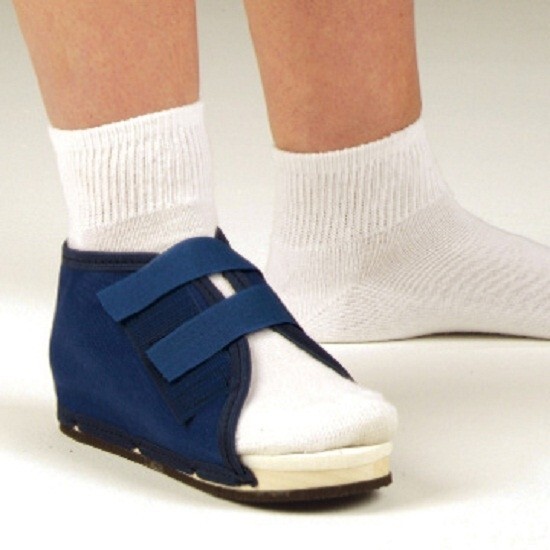 NEW DeRoyal canvas wood-core post-op shoe hook & loop