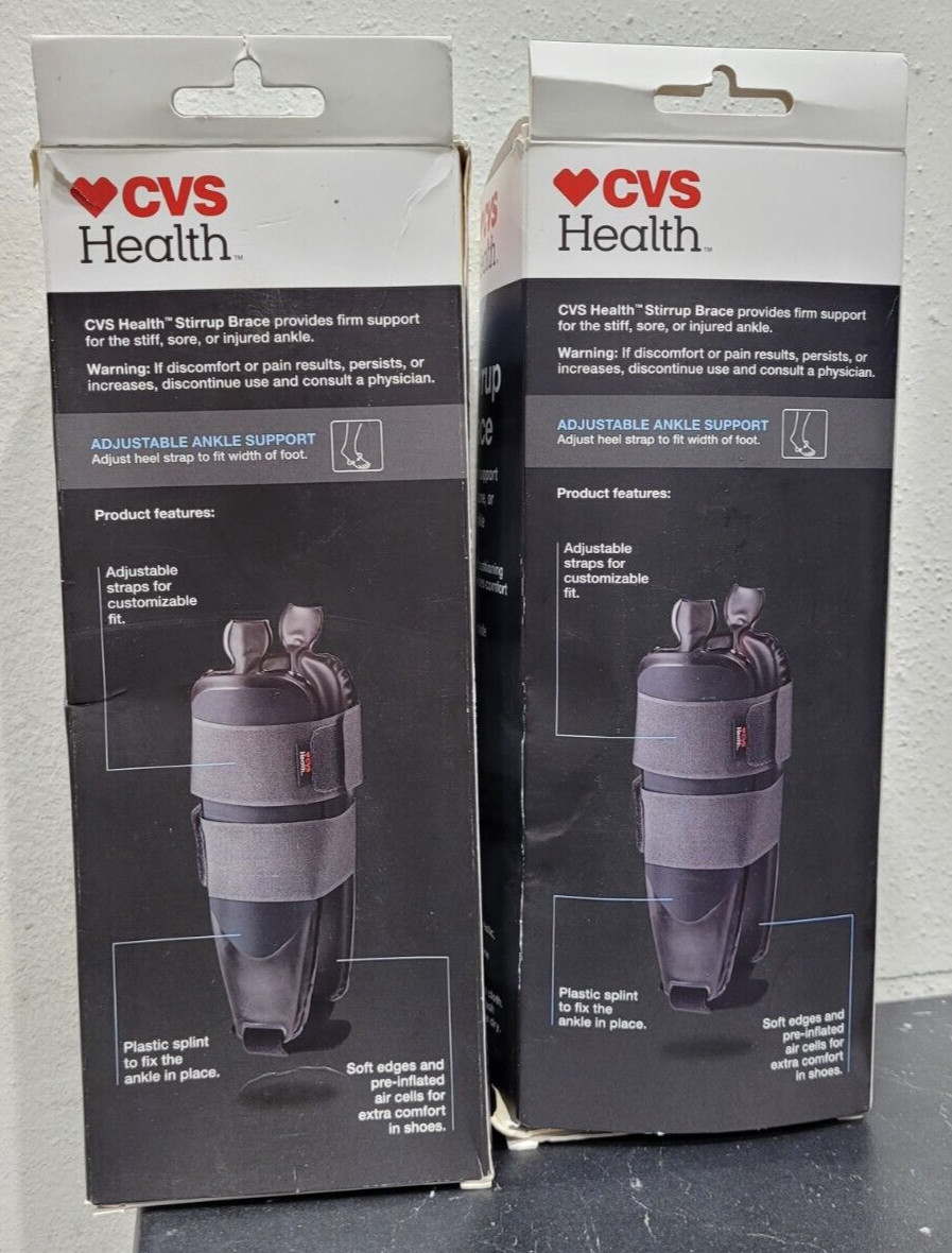 LOT OF 2 CVS Health Stirrup Ankle Brace, Firm Support – One Size