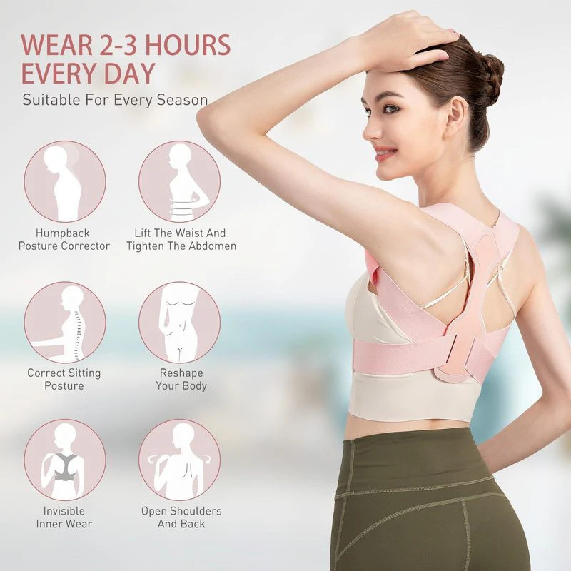 Adjustable Posture Corrector Back Support Brace Breathable Shoulder Belt