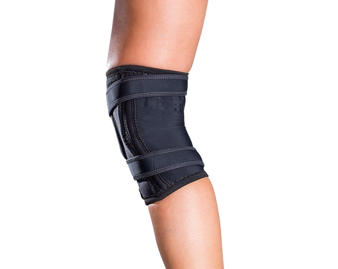 DonJoy Tru Pull Lite Knee Brace for Patellar Support Large Black Anti Microbial