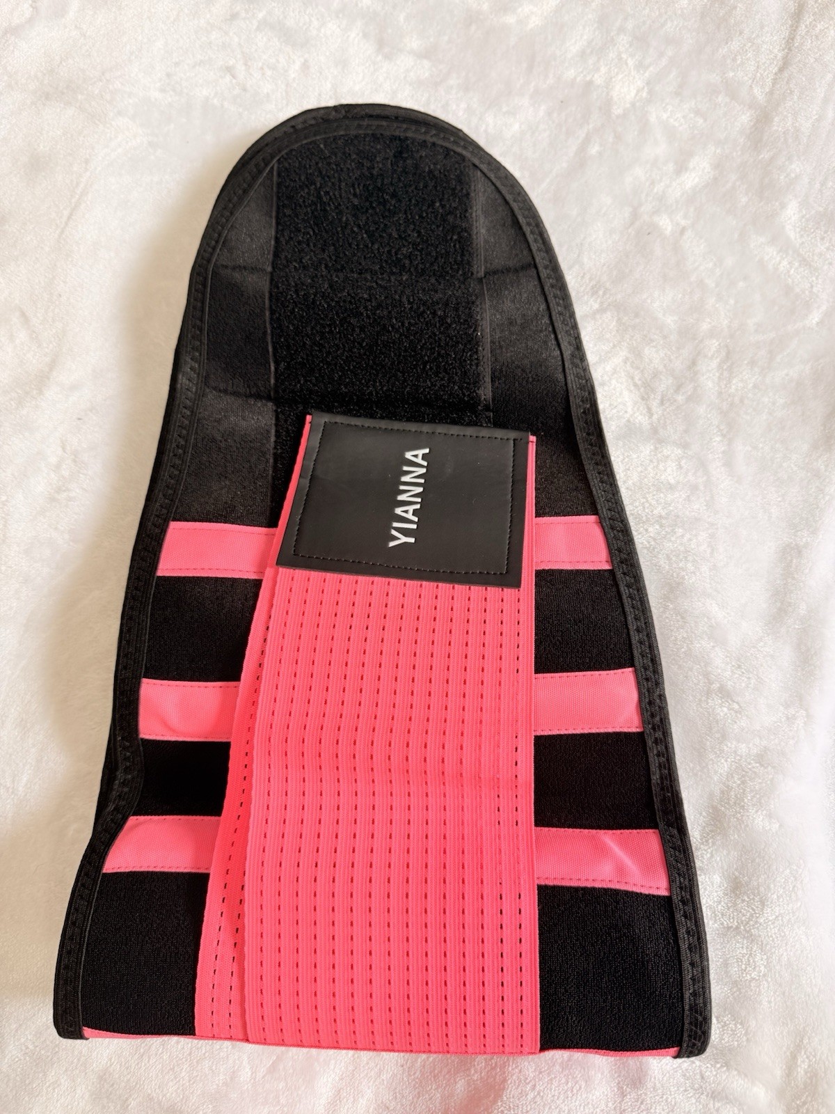 YIANNA Back Brace Support Belt Size S Black/Pink Model 8002-Rose