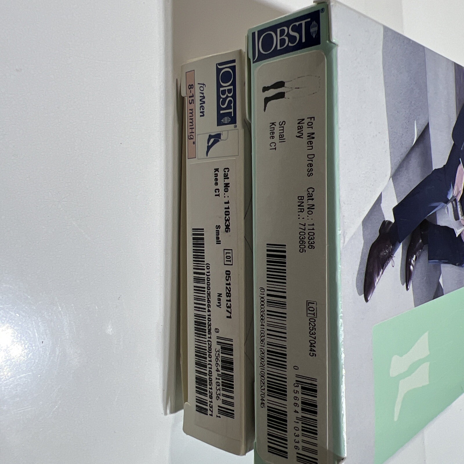 JOBST forMen Knee High Closed Toe 8-15mmHg (Navy) Small 2/pairs 2 Pack
