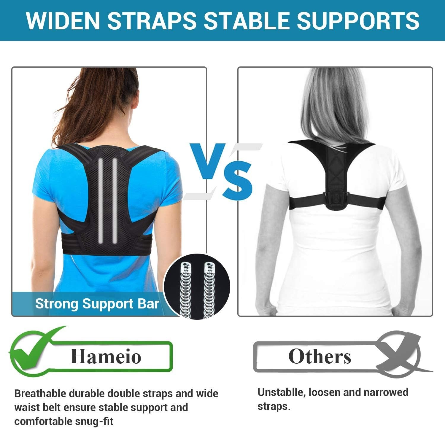 Back Straightener Posture Corrector, Women Men Kids Back Shoulder Neck Support