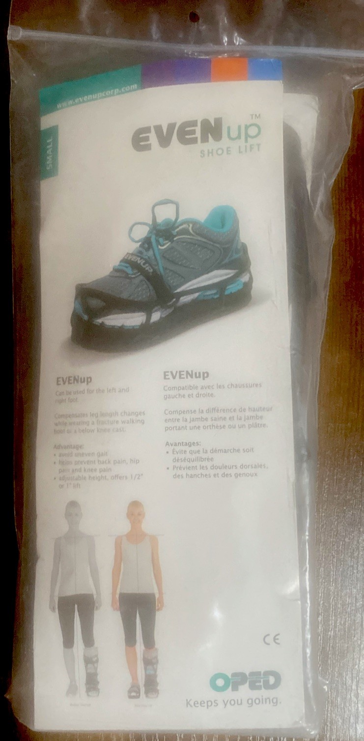 Evenup Shoe Lift Small Leg Length Discrepancy Equalizer Men 6-8 Women 5-8.5