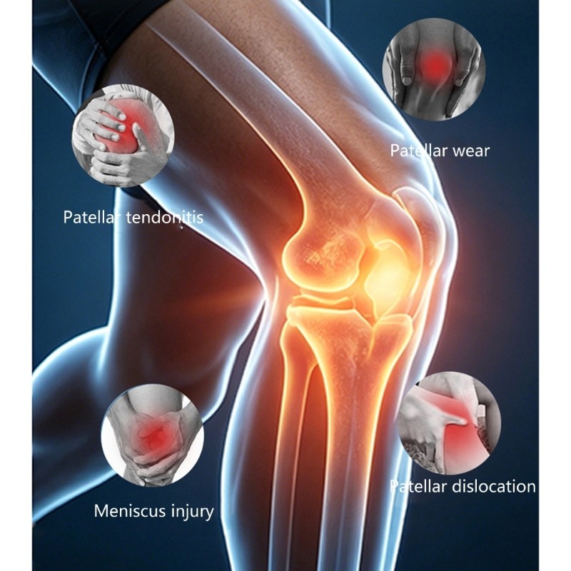 Shock Absorption Silicone Cushioned Patella Knee Brace for Soccer Basketball