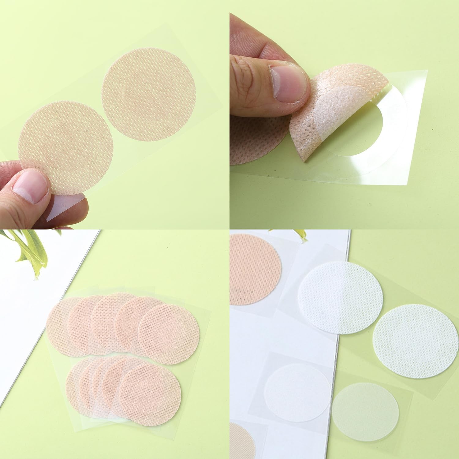 100 Pieces Disposable Nipple Covers for Men, Anti 50 Beige and 50 White