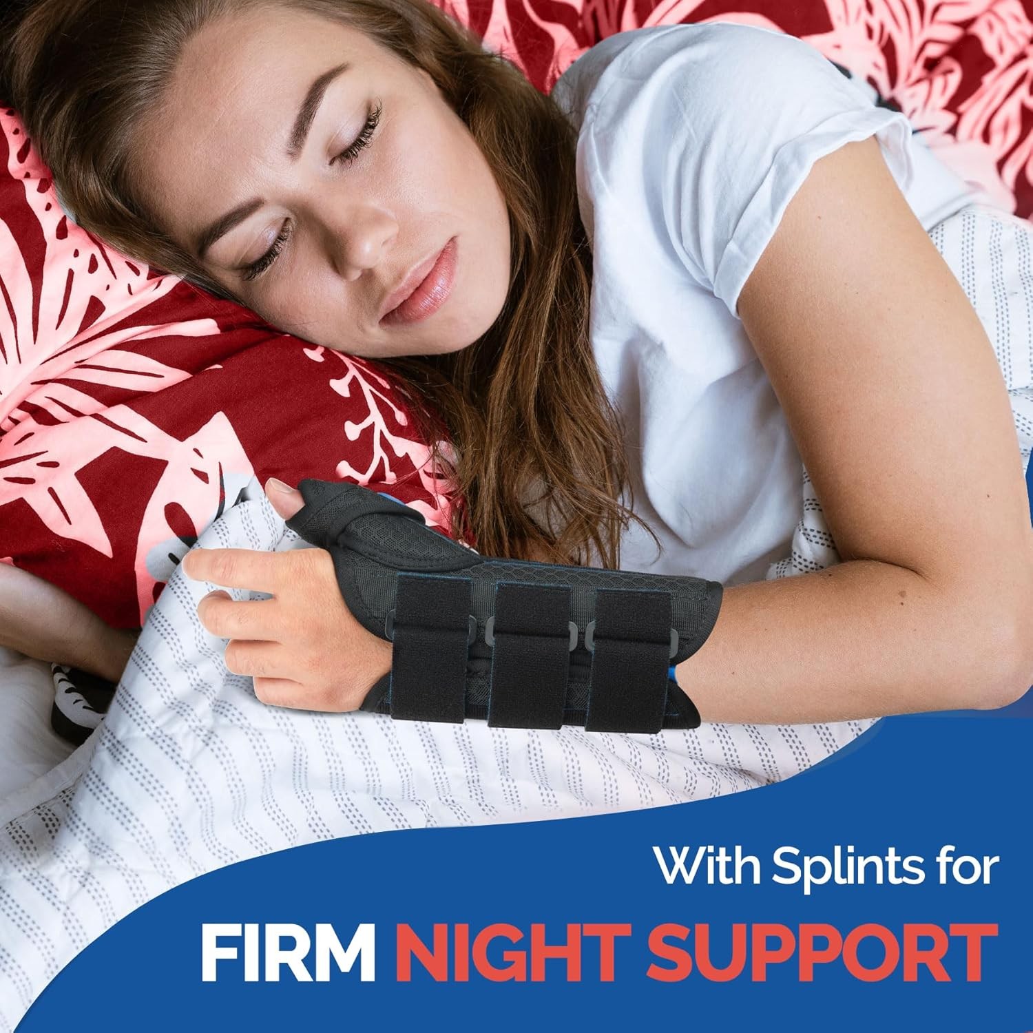 Carpal Tunnel Wrist Brace Right Hand Night Support Thumb Spica Splint Wrist