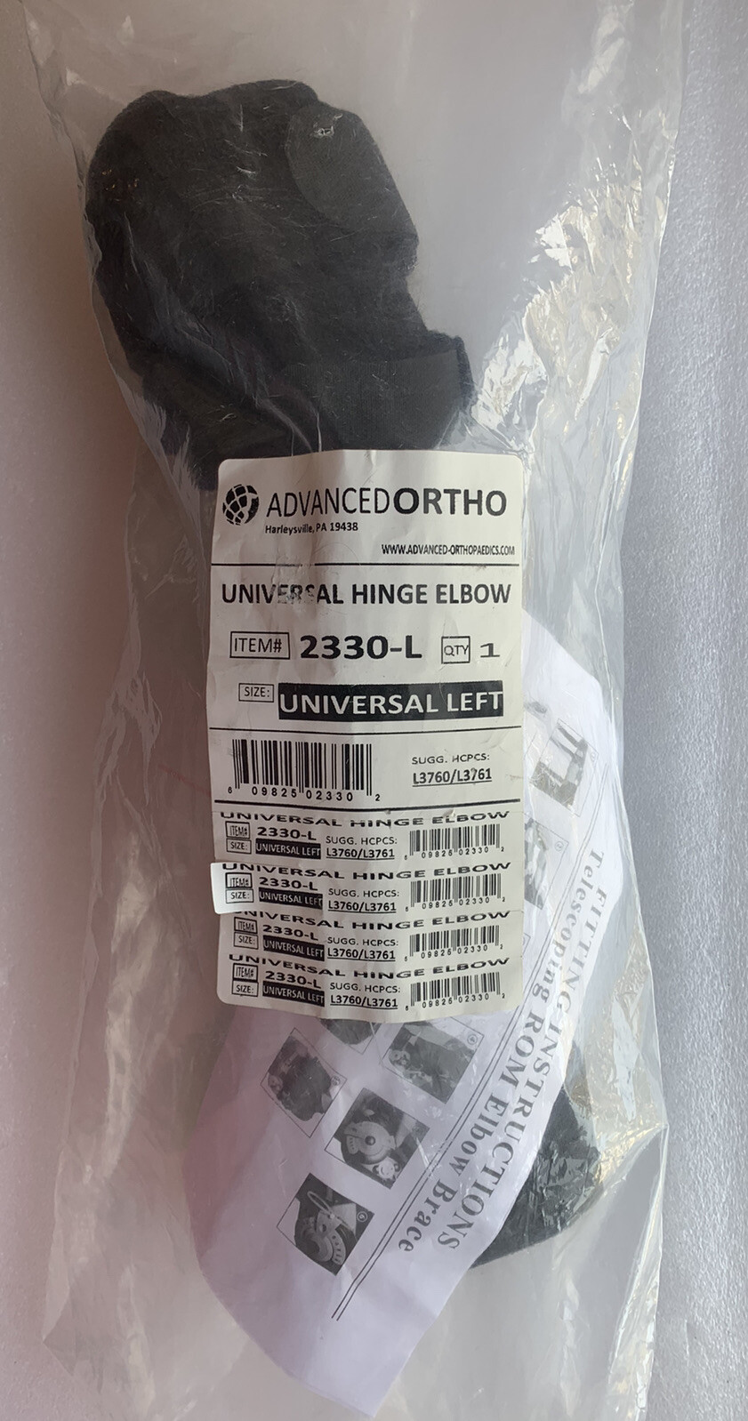 Advanced Ortho Universal Hinge Elbow LEFT New Sealed Brace