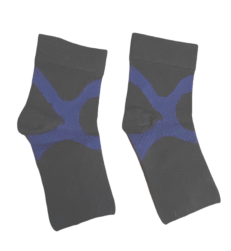 Two Pair Compression Sleeve Socks for Plantar Fasciitis w/ Open Toe – Men 10-13