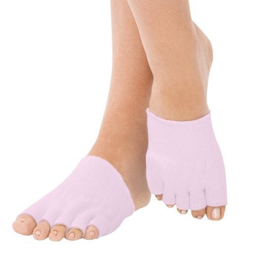 1 Pair Toe Gel-Lined Compression Socks Separator Alignment Moisturizes Dry Feet