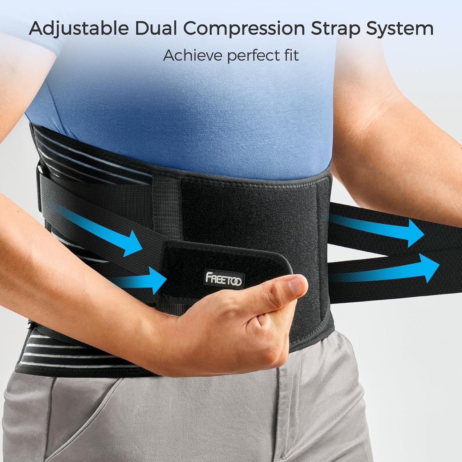 Durable Adjustable Back Brace for Enhanced Lumbar Support | Size M for Men/Women