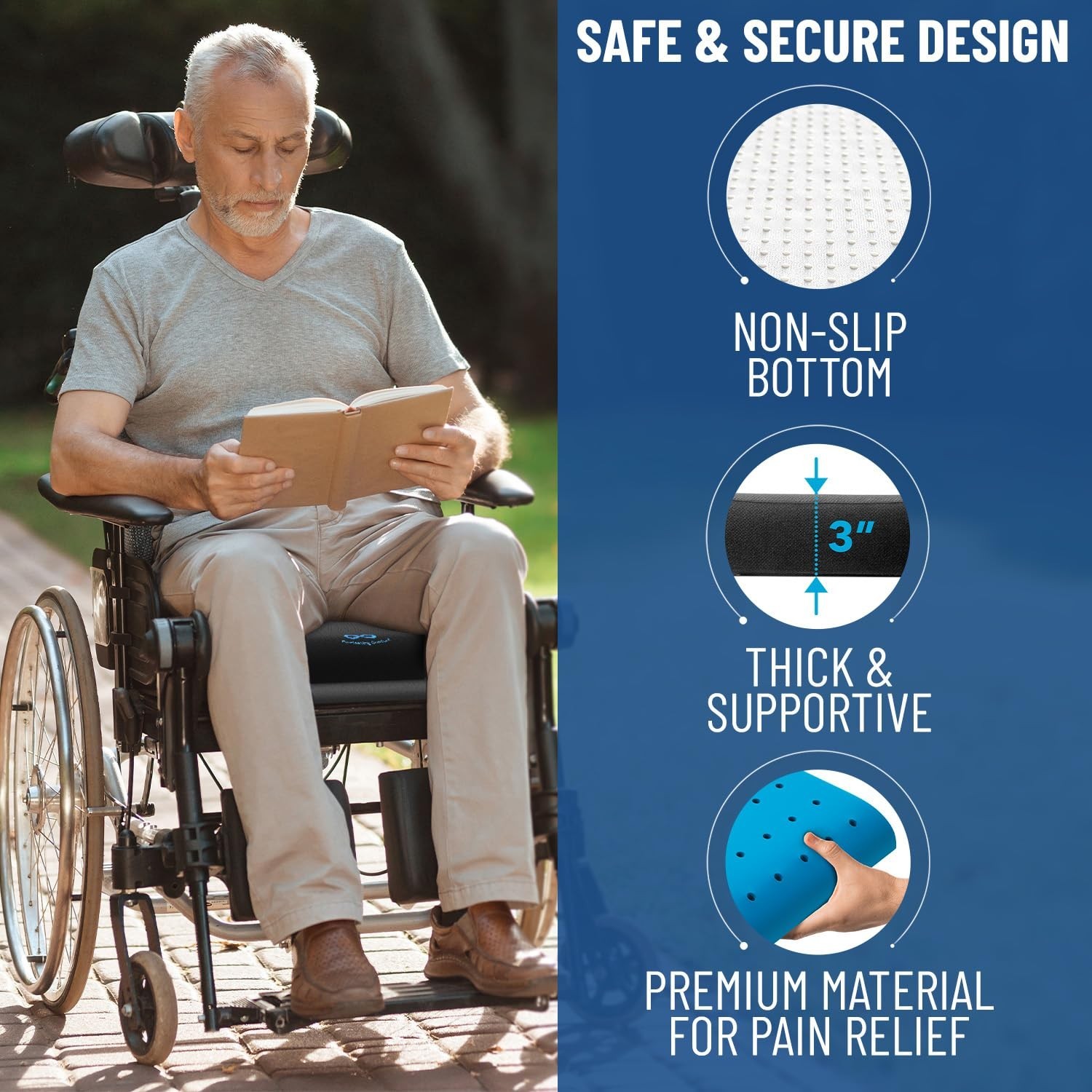 Everlasting Comfort Ventilated Wheelchair Cushions for Pressure Relief – Gel …