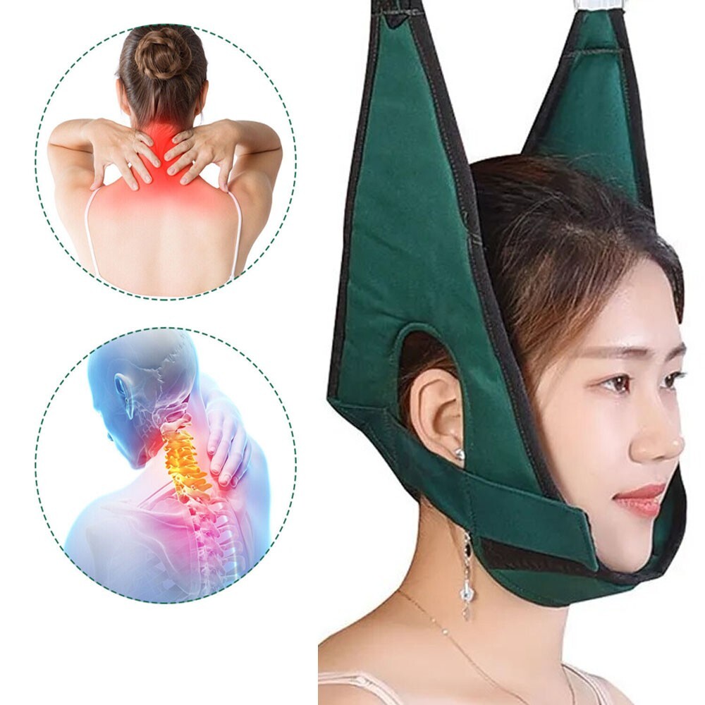 Neck Traction Stretcher Cervical Device Head Brace Pain Relief Home Over Door US