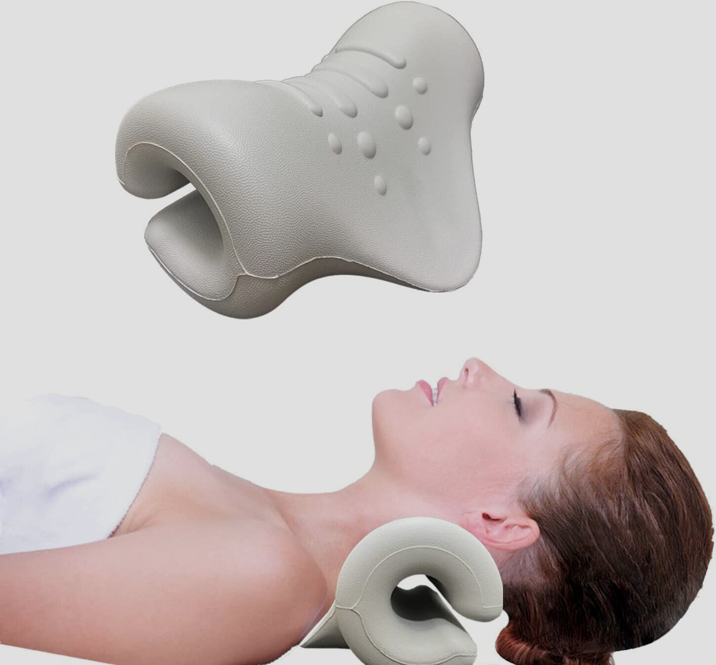 Neck and Shoulder Relaxer, Cervical Traction Device for TMJ Pain Spine Relief