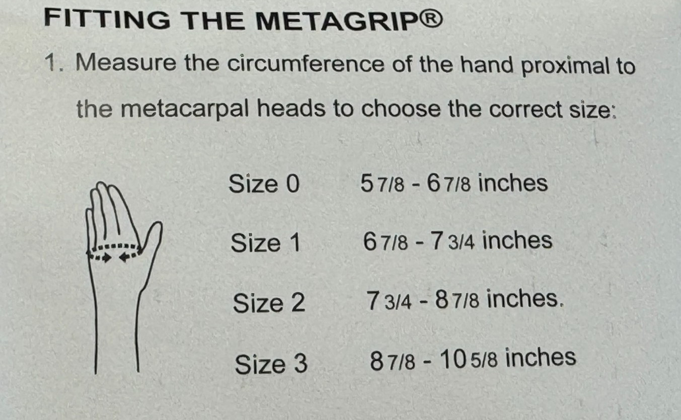 PUSH MetaGrip CMC Thumb Brace Left Hand Size 1 Small Arthritis Support Brace